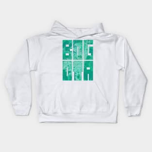 Bogota, Colombia City Map Typography - Watercolor Kids Hoodie